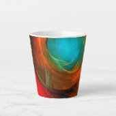 Tasse Latte Blue Eye Moderne Abstrait Art Cool Motif #16 (Devant)