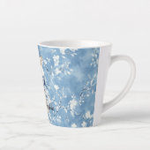 Tasse Latte Blue Floral Fox Christmas (Droite)