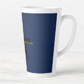 Tasse Latte Blue Gold Colors Professional Trendy Black Star (Droite)