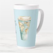 Tasse Latte Blue Hello World Coffee Cup (Angle droit)