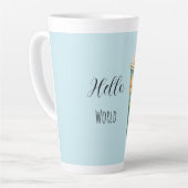 Tasse Latte Blue Hello World Coffee Cup (Angle gauche)