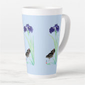 Tasse Latte Blue Irises and Moorhens par Ohara Koson (Angle droit)