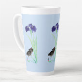 Tasse Latte Blue Irises and Moorhens par Ohara Koson (Angle gauche)