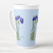 Tasse Latte Blue Irises par Ohara Koson (Angle gauche)