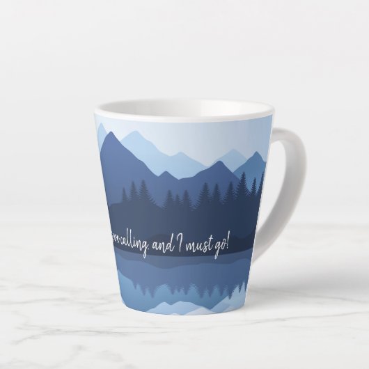 Tasse Latte Blue Mountain Reflections Design Latte Cup (Angle droit)
