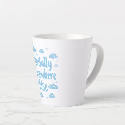 Tasse Latte Blue Pastel Daydreamer Saying (Angle droit)