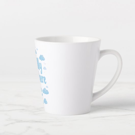 Tasse Latte Blue Pastel Daydreamer Saying (Droite)