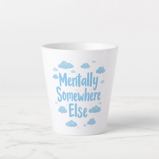 Tasse Latte Blue Pastel Daydreamer Saying (Devant)