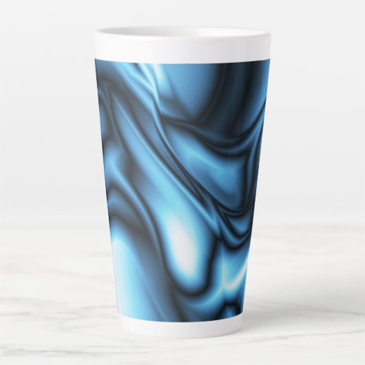 Tasse Latte Blue Silk wave (Devant)