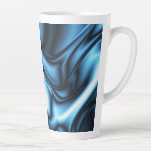 Tasse Latte Blue Silk wave (Droite)
