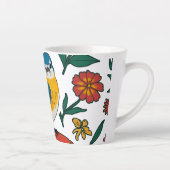 Tasse Latte Bluebird rustique sur Pouf dans l'art populaire (Droite)