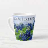 Tasse Latte Bluebonnets Texas Fleurs Lupine (Angle gauche)