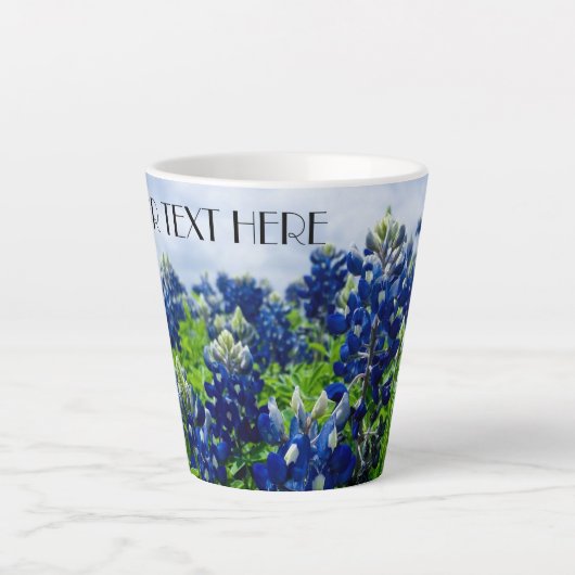 Tasse Latte Bluebonnets Texas Fleurs Lupine (Devant)