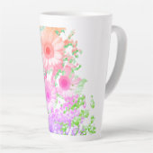 Tasse Latte “Blush in the Night” “Pink Whispers on Black” “Sof (Angle droit)