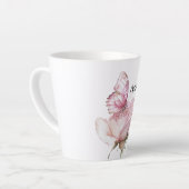 Tasse Latte Blush Pink Rose Butterfly   (Angle gauche)