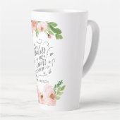 Tasse Latte Blush rose floral merci enseignant cadeau (Angle droit)