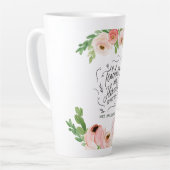 Tasse Latte Blush rose floral merci enseignant cadeau (Angle gauche)