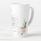 Tasse Latte Blush rose floral merci enseignant cadeau (Angle droit)