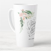 Tasse Latte Blush rose floral merci enseignant cadeau (Angle gauche)