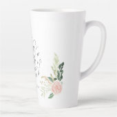 Tasse Latte Blush rose floral merci enseignant cadeau (Droite)