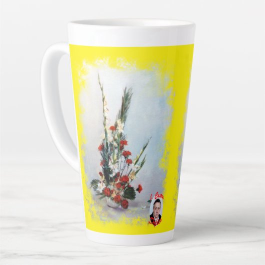 Tasse Latte Bodegón de flores (Angle gauche)