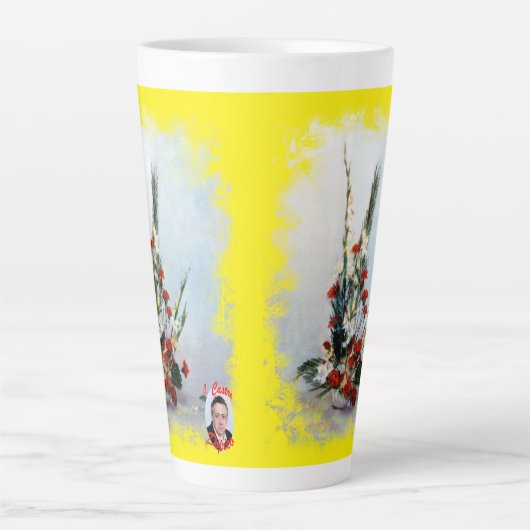 Tasse Latte Bodegón de flores (Devant)