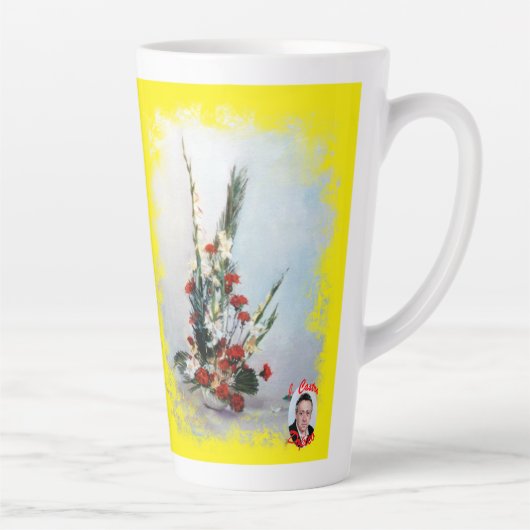 Tasse Latte Bodegón de flores (Droite)