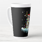Tasse Latte Boder Colline Reindeer Noël présent (Angle gauche)