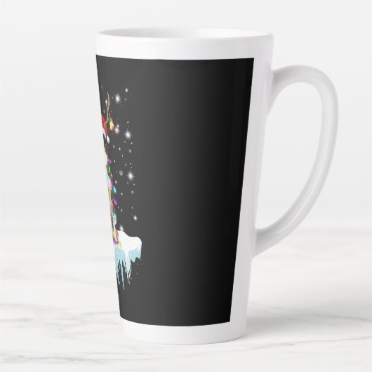 Tasse Latte Boder Colline Reindeer Noël présent (Droite)