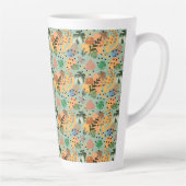 Tasse Latte boho abstract tropical pattern -minimal leaf desig (Droite)