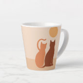 Tasse Latte Boho Cats Sunset Desert (Angle droit)