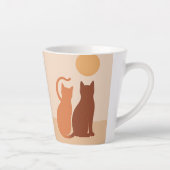 Tasse Latte Boho Cats Sunset Desert (Droite)