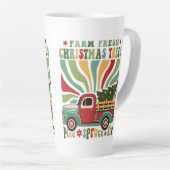 Tasse Latte Boho Christmas Farm Arbres frais Camion (Angle droit)