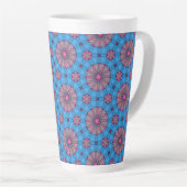 Tasse Latte Boho Floral Rose (Angle droit)