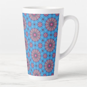 Tasse Latte Boho Floral Rose