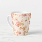 Tasse Latte Boho hippie rustique fleurs naturelles (Angle gauche)