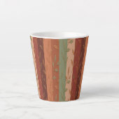 Tasse Latte Boho Leaf Motif Rustic Home Décor (Devant)