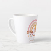 Tasse Latte Boho Rainbow Mama avec phases de lune (Angle gauche)