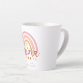 Tasse Latte Boho Rainbow Mama avec phases de lune (Angle droit)