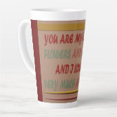 TASSE LATTE BOIRE À ROMANCE AMOUR ET HUGS (Angle gauche)