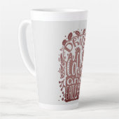 Tasse Latte Boire Café Manger Gâteau (Angle gauche)