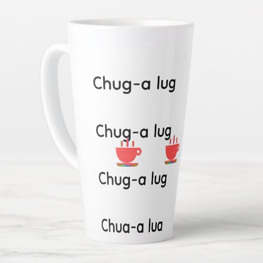 Tasse Latte Boire Cul Sec (Angle gauche)