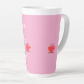 Tasse Latte Boire Cul Sec Rose (Angle droit)
