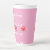 Tasse Latte Boire Cul Sec Rose (Devant)