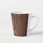 Tasse Latte Bois Bois Bois Bois Bois Avec Monogramme Nom Perso (Droite)