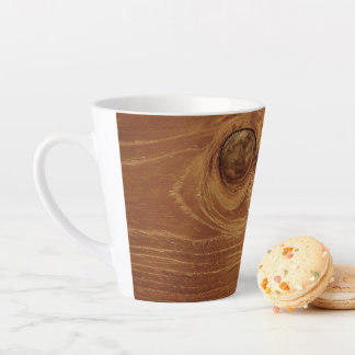 Tasse Latte Bois de teck rustique en bois Texture Grain de boi