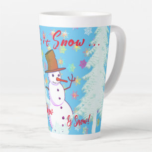 Tasse Latte Boisson Chaude de Jour de Neige