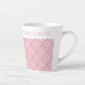 Tasse Latte BOÎTE EN DOSSIER DE CONTRÔLE ROSE + Texte (Droite)