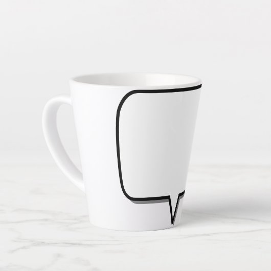 Tasse Latte boîte-parole-rectangle-forme-message (Angle gauche)