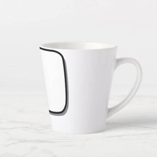 Tasse Latte boîte-parole-rectangle-forme-message (Droite)